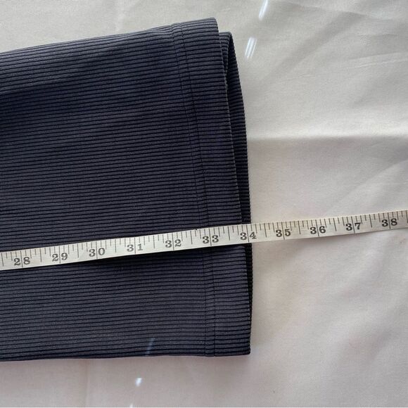 Lululemon Gunmetal Brushed Softstreme Ribbed Zip-Flared Pant 34" Size 4 - Picture 16 of 16